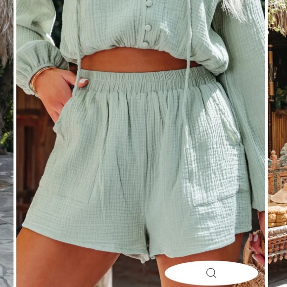 OLLIE COTTON POCKETED SET VICI - SAGE - Picture 7 of 8